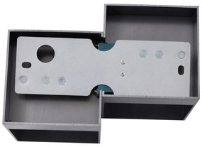 Модерна стенна лампа тъмно сива 2-светлинна - Transfer Double