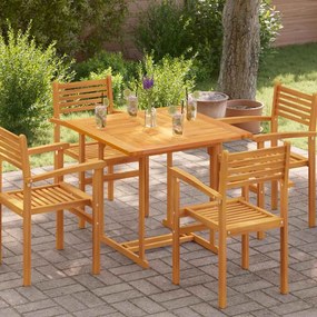 48991 vidaXL Плот за маса, тиково дърво масив, квадратен, 90x90x2,5 см