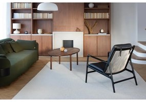 Кожен фотьойл в черно-натурален цвят Dedo - Gazzda