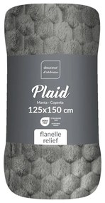 Сиво одеяло от микрофланела 125x150 cm Mini Frosty – douceur d'intérieur