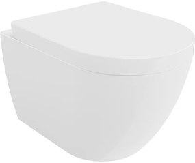 Mexen Lena misка wc Rimless с падаща капак, твърда, бяла гланц - 30298000