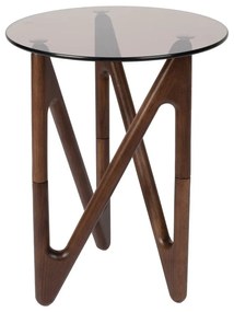 Кръгла странична масичка със стъклен плот ø 40 cm Naia – Dutchbone