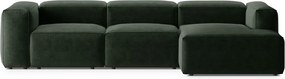 Зелен ъглов диван (десен ъгъл) Bergamo – Cosmopolitan Design