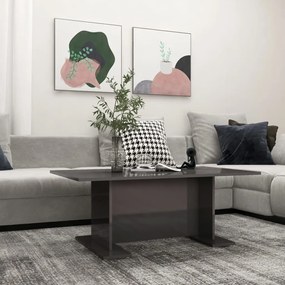 806848 vidaXL Маса за кафе, сив гланц, 103,5x60x40 см, инженерно дърво