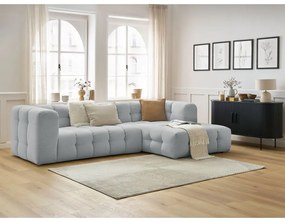 Светлосив ъглов диван (десен ъгъл) Cloud – Bobochic Paris