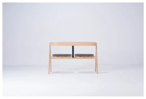 Пейка от дъбова дървесина със сива седалка Ava - Gazzda