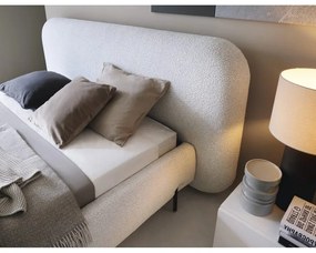 Бежово двойно легло 180x200 cm тапицирано с място за съхранение с включена подматрачна рамка Pointt – ELTAP