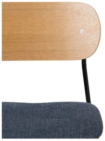 Трапезни столове в син и естествен цвят в комплект от 4 броя Moe - Ixia