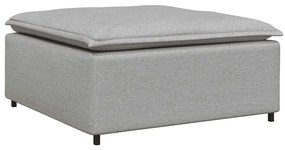 4104486 vidaXL Модулен диван с табуретка, облачно сив, 100x100x48 см