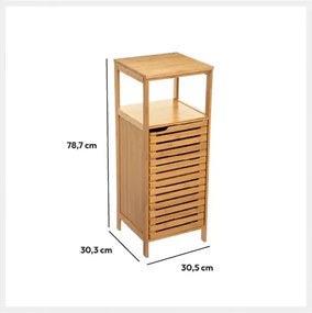 Шкаф за баня 5five Sicela, Нисък, Бамбук