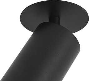 Комплект от 6 модерни вградени прожектора черни GU10 50mm IP44 - Chels