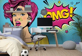 Тапет – Дама в поп арт стил - OMG!