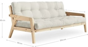 Сив разтегателен диван 204 cm Grab - Karup Design