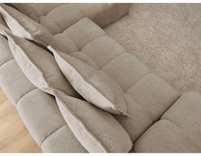 Кафяво-сив шенилов сгъваем/с място за съхранение ъглов диван (десен ъгъл) Everest – Bobochic Paris