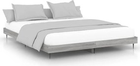 832219 vidaXL Рамка за легло, сив сонома, 200x200 см, инженерно дърво