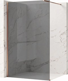 Параван за душ Rea Flexi Grey / Brush Copper 140