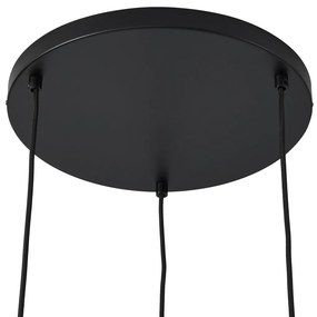 Ретро висяща лампа черна с оранжево 3 светлини - Felt