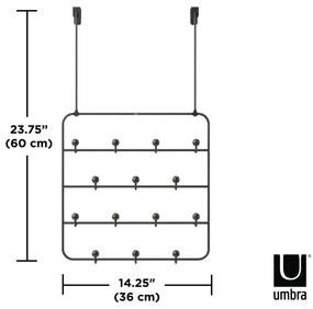 Черна метална закачалка за врата 36 cm Estique - Umbra