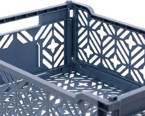 Детска сгъваема щайга atmosphera, Arry, Син, 40×30×15 cm