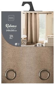 Светлокафяво перде от букле 140x260 cm Winona – douceur d'intérieur