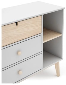 Бял нисък детски скрин 90x40 cm Estefania – Marckeric