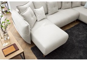 Кремав разтегателен диван (ляв ъгъл) Nessa - Bobochic Paris