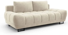 Бежов триместен разтегателен диван с кадифена тапицерия Cirrus - Windsor &amp; Co Sofas