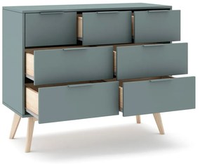 Скрин сиво-зелен 120x83x40 cm Pisco – Marckeric