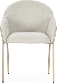 Бежови тапицирани трапезни столове в комплект 2 бр. Aslin – MOME