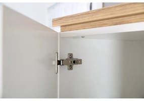 Бял детски гардероб от дъб 135x200 cm Finn - Roba