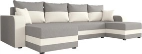 Ъглов диван Dennis U-Gkri anoixto - leuko