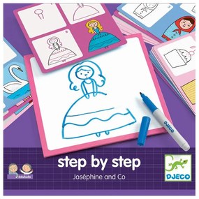 Djeco - Игра образователна нарисувай стъпка по стъпка Момиче DJ08320G