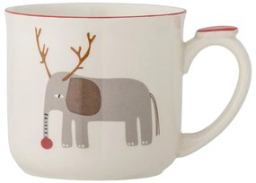 Кремава глинена чаша с коледен мотив с цедка 300 ml Valentin – Bloomingville