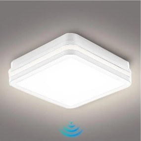 Brilagi - LED външно осветително тяло със сензор BENE LED/18W/230V 22x22 cm бяло IP54