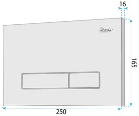 Бутон за тоалетна Rea HD K011A-Q Chrome