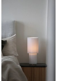 Бяла настолна лампа с текстилен абажур (височина 45 cm) Catis – Markslöjd