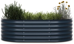 Blumfeldt High Grow Extended, повдигната леха, 150x43x60 cm, с вълнообразна стоманена ламарина, лесна за сглобяване, устойчива на ръжда и замръзване