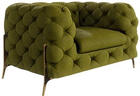 Зелено кадифено кресло Chelsea Bis – Ropez