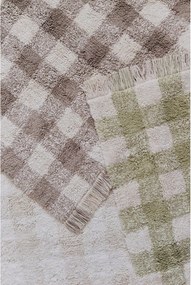 Зелен ръчно изработен памучен детски килим подходящ за пране 90x120 cm Vichy – Lorena Canals