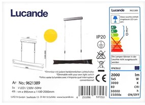 Lucande - LED Димируем пендел EBBA 5xLED/5W/230V