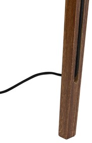 Рустикална подова лампа триножник орехово дърво - Tripod Classic