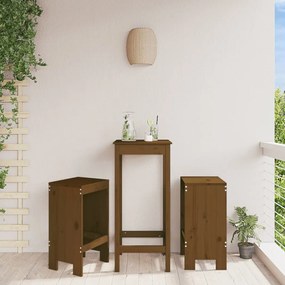 Sonata H Бар табуретки 2 бр меденокафяви 40x36x75 см бор масив