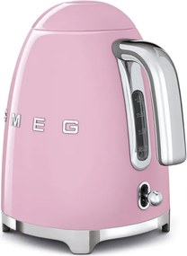 Електрическа кана SMEG KLF03PKEU, 2400 W, 1.7 л, 360° основа, Гланцово покритие, Розов