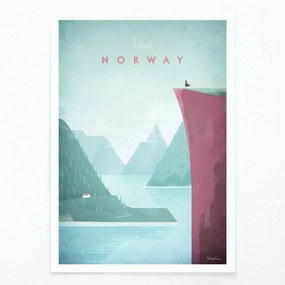 Плакат , 30 x 40 cm Norway - Travelposter