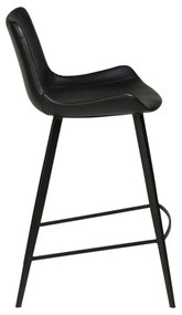 Бар стол от черна изкуствена кожа Hype - DAN-FORM Denmark