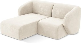 Бежов шенилов ъглов диван (ляв ъгъл) Lani – Makamii