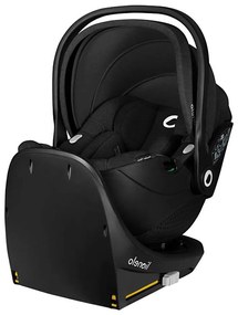 Lionelo - Въртящо се детско столче за кола с основа MOXIE SET i-Size 40-87 см черен карбон