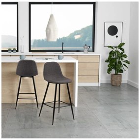 Комплект от 2 тъмно сиви стола Wilma - Actona