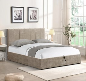 Тапицирано легло Denzel-каки-160x200-Lift-Storage