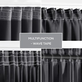 Тъмносиво термо/dimout перде 140x245 cm Kierra – Restilo